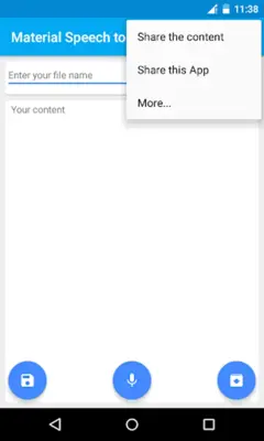 Material Speech to Text android App screenshot 1